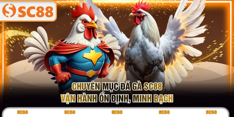 Chuyên mục đá gà SC88 vận hành ổn định, minh bạch