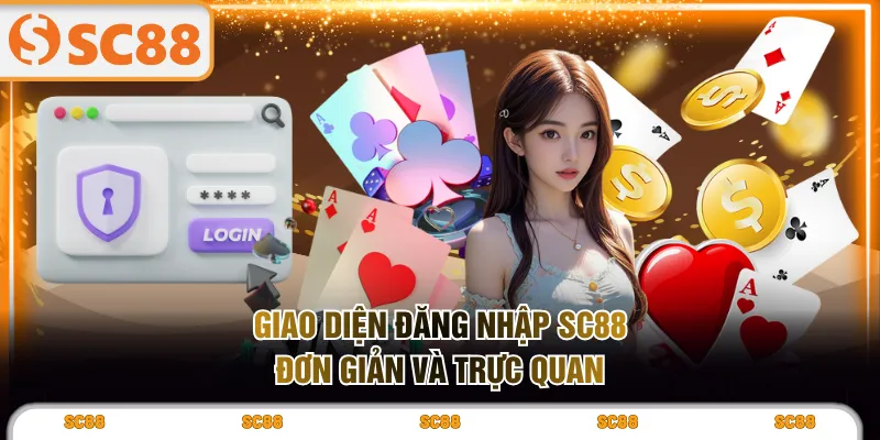 Giao diện đăng nhập SC88 đơn giản và trực quan