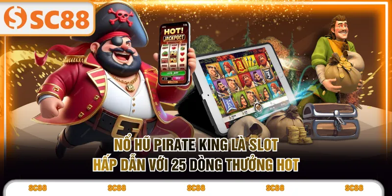 Nổ hũ Pirate King là slot hấp dẫn với 25 dòng thưởng hot