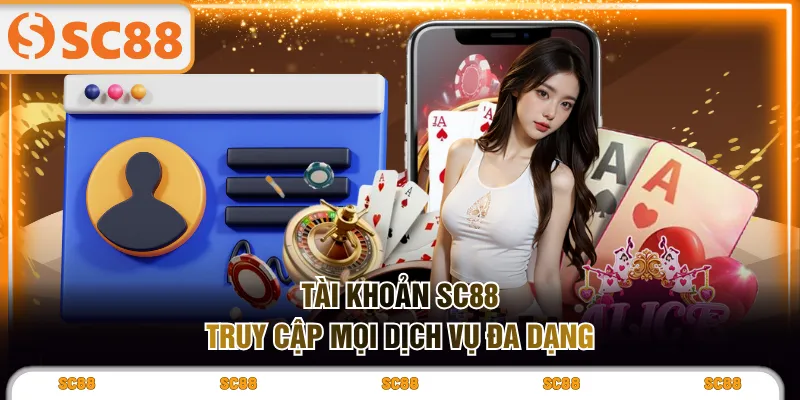 Tài khoản SC88 truy cập mọi dịch vụ đa dạng